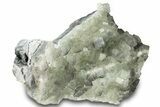 Green Cubic Fluorite Crystal Cluster on Matrix - China #323065-1